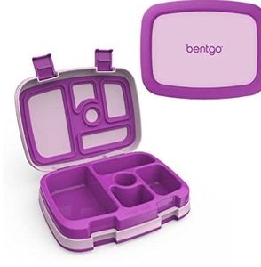 lot 42336 image: Bentgo Kids Lunch Box - Purple Leak-Proof Bento Lunch Box for Kids Durable BPA-Free Dishwasher Safe Perfect for School Lunches