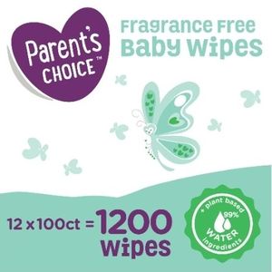 lot 42352 image: Parents Choice Fragrance-Free Baby Wipes 1200 Count