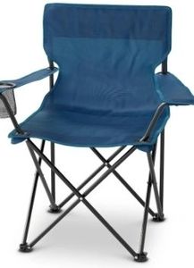 lot 42364 image: Adult Outdoor Portable Camp Chair - Dealworthy Mineral Blue Steel Frame, 225 Lbs Capacity