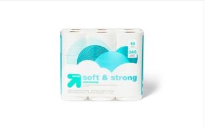 lot 42371 image: Soft & Strong Toilet Paper - 18 Rolls - up&up No Fragrance Added, Mega Size, 380 Sheets per Roll