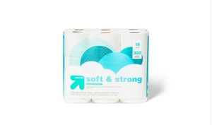 lot 42381 image: Soft & Strong Toilet Paper - 18 Rolls - up&up No Fragrance Added, Mega Size, 380 Sheets per Roll