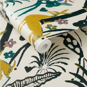lot 42389 image: Opalhouse Designed with Jungalow Peel & Stick Wallpaper Fiesta Animals Cream