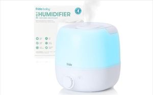 lot 42392 image: Frida Baby 3-in-1 Humidifier with Diffuser and Nightlight - White for Rooms 200-500 Sq. Ft., Quiet Operation, Portable, Adjustable Mist