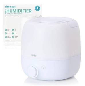 lot 37603 image: Frida Baby 3-in-1 Humidifier with Diffuser and Nightlight - White For Rooms 200-500 Sq. Ft., Quiet Operation, Portable, Adjustable Mist
