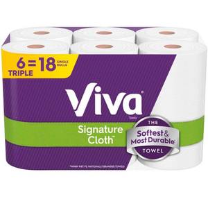 lot 39058 image: Viva Signature Cloth Paper Towel Roll (6-Pack-129-Sheets Per Roll)