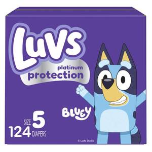 lot 39066 image: Luvs Pro Level Leak Protection Diapers Giant Pack - 124ct (Size 5  20-37lbs) - Retail $51