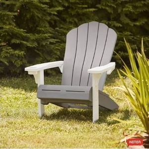 lot 40565 image: Keter Everest Adirondack Chair with Integrated Cupholder