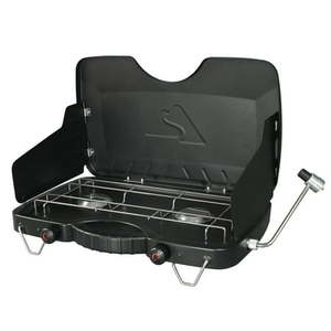 lot 40574 image: Ozark Trail 2-Burner Propane Gas Camping Stove  Black