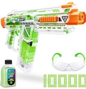 lot 40576 image: XSHOT Hyper Gel Glow Nightmare Blaster (10,000 Pellets) Outdoor Glow Blaster by ZURU for Ages 14