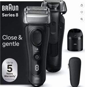 lot 42395 image: Braun  BR51190 Braun Series 8 8560cc Electric Razor for Men, 41 Shaving Elements & Precision