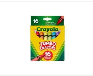 lot 42404 image: Crayola 16ct Jumbo Crayons Toddler School Supplies Elementary Classroom Must Haves Large Crayons for Coloring Ages 3