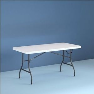 lot 42409 image: Cosco 6 Foot Centerfold Folding Table, White