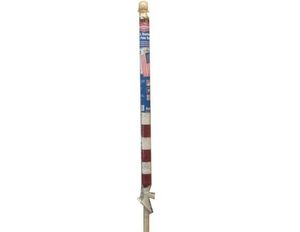 lot 42412 image: Polycotton Banner Style Flag with 5 Wood Pole and Bracket Set by Annin 2.5 X 4