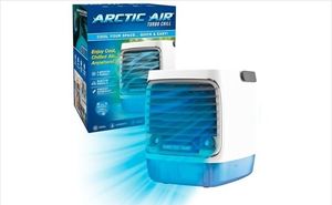 lot 42416 image: Turbo Chill Desktop Evaporative Space Cooler with LED Nightlight