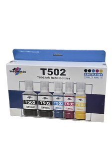 lot 37621 image: Sublimaker T502 Ink Refill Bottles 5-Pack for Epson EcoTank