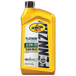 lot 37640 image: Pennzoil Platinum Full Synthetic 0W-20 Motor Oil  1-Quart