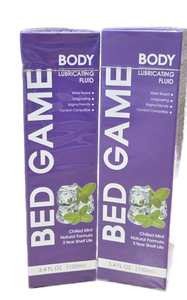 lot 37676 image: Bed Game Body Lubricating Fluid Chilled Mint 3.4 FL OZ - 2 Pack