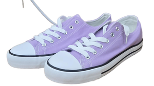 lot 37686 image: Lavender Low-Top Canvas Sneakers US Size 9