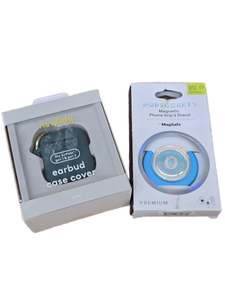 lot 37702 image: PopSockets Premium MagSafe Magnetic Phone Grip & Stand and Heyday AirPods Earbud Case Cover Bundle