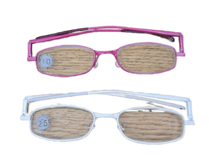 lot 37703 image: Set of 2 Compact Folding Reading Glasses 1.0 and 2.5
