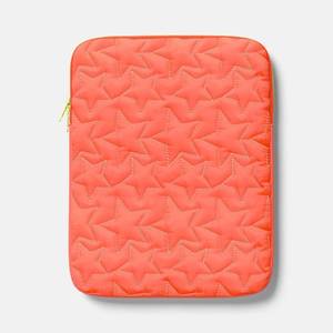 lot 37712 image: 2 Count of 15 Tablet Sleeve - heyday Coral Orange Fits Most 13 Laptops, Star Pattern