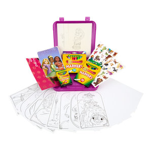 lot 37723 image: Crayola Disney Princess Art Case  75 Pcs  Markers & Crayons Coloring Set  Travel Activity  Moana Ariel Gift for Girls & Boys 5