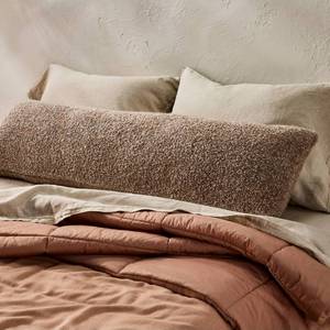 lot 37732 image: Textured Boucle Lumbar Decorative Throw Pillow Brown - Casaluna