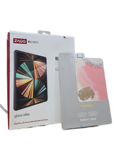 lot 37735 image: ZAGG InvisibleShield Glass Elite Screen Protector & Heyday Tablet Case Bundle for iPad