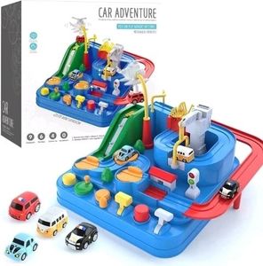 lot 40632 image: Kids Track Car Adventure Table Game  Interactive Racing Playset with Cars & Track  Educational Toy for Toddlers & Kids