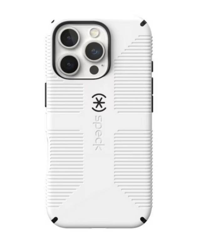 lot 37341 image: Speck iPhone 16 Pro CandyShell Grip with MagSafe in Black and White