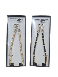 lot 37751 image: Phone Crossbody Chain Straps Set of 2 - White and Black