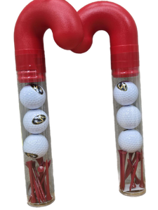 lot 37757 image: Missouri Tigers Golf Ball and Tee Candy Cane Gift Sets