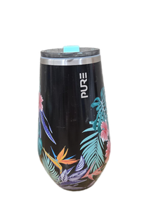 lot 37786 image: PURE Tropical Floral Insulated Stemless Tumbler with Lid
