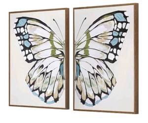 lot 37792 image: Crystal Art Gallery Butterfly Framed Wall Art D�cor Digital Print Set of 2 by Isabelle Z Size 18 x 24 DAMAGED