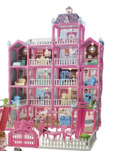 lot 40699 image: Great Fortune Villa Role Play Set Dollhouse 374 Pcs