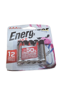 lot 37797 image: Energizer - MAX AAA Batteries (10 Pack), Triple A Alkaline Batteries