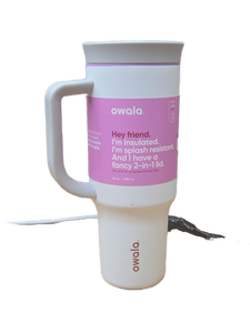 lot 37810 image: Owala 40 oz Insulated Tumbler with Handle  (Lid is Missing Cover and Straw)