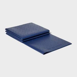 lot 37811 image: Folding Travel Yoga Mat Navy 3mm Blue - All In Motion Rubber, Solid Pattern
