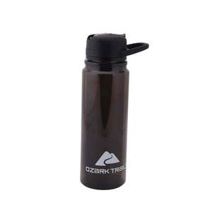 lot 37812 image: Ozark Trail 24-Ounce Double-Wall Tritan Water Bottle with Flip Straw Lid Grey
