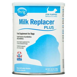 lot 37875 image: PetAg Milk Replacer Plus for Neonate Newborn Dogs and Puppies 10.5 oz, Best By 052027