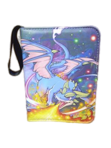 lot 37881 image: Trading Card Binder, Pempar 440 Cards 4 Pocket Zipper Album Card Holder with Sleeves Collectors Folder Case with 55 Premiua (4 Pocket, fiery dragon)