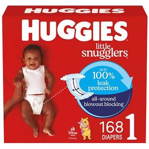lot 40713 image: Huggies Little Snugglers Diapers - Size 1 - 168ct