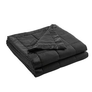 lot 40724 image: Madison Park FullQueen Prospect Lightweight Down Alternative Blanket with Satin Trim Black
