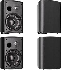 lot 471409 image: Retails for $180 Herdio 6.5 Inches Outdoor Speakers Wired Waterproof Passive,Wall Mount Speakers with 800 Watts Powerful Bass for Home Patio Garden Covered Deck,All-Weather Durability,Black(2 Pairs)