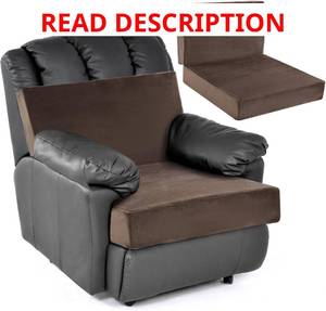 lot 3141 image: Foam Recliner Chair Cushions for Elderly, 4 Thick Chair Pads with Back Support for Office, Non-Slip Medium Firm Seat Cushion with Lumbar Pillow (Tan, 20x20 with 13 Backrest) )