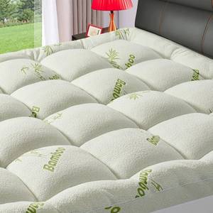 lot 3145 image: Premium Viscose Made from Bamboo Queen Size Mattress Topper for Back Pain,1200 GSM Quilted Fitted Extra Thick Mattress Pad,Pillow Top Mattress Cover with Deep Pocket Up to 21 Inches