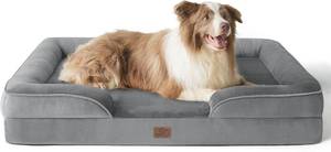 lot 3149 image: Bedsure L Plus Orthopedic Dog Bed for Large Dogs - Washable Dog Cat Bed Waterproof, L Plus Big Comfort Dogs Couch Sofa with Washable Removable Cover, Pet Bed with Nonskid Bottom, Grey, 38