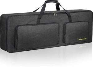 lot 3163 image: AKOZLIN 88-Key Keyboard Gig Bag 57.5 18 6.75 Portable Electric Piano Case Foldable Bag For 88-Note Keyboard