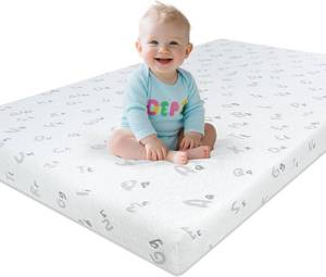 lot 3181 image: Pack and Play Mattress - 38x26x3 Pack N Play Mattress Pad with Breathable Removable Cover - Dual-Sided Memory Foam Baby Crib Mattresses for Toddlers