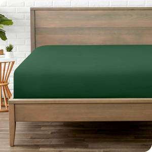 lot 3202 image: Bare Home Fitted Bottom Sheet Twin XL Size - Premium 1800 Microfiber - Ultra-Soft Hotel Luxury - Deep Pocket - Durable and Long Lasting (Twin XL, Forest Green)